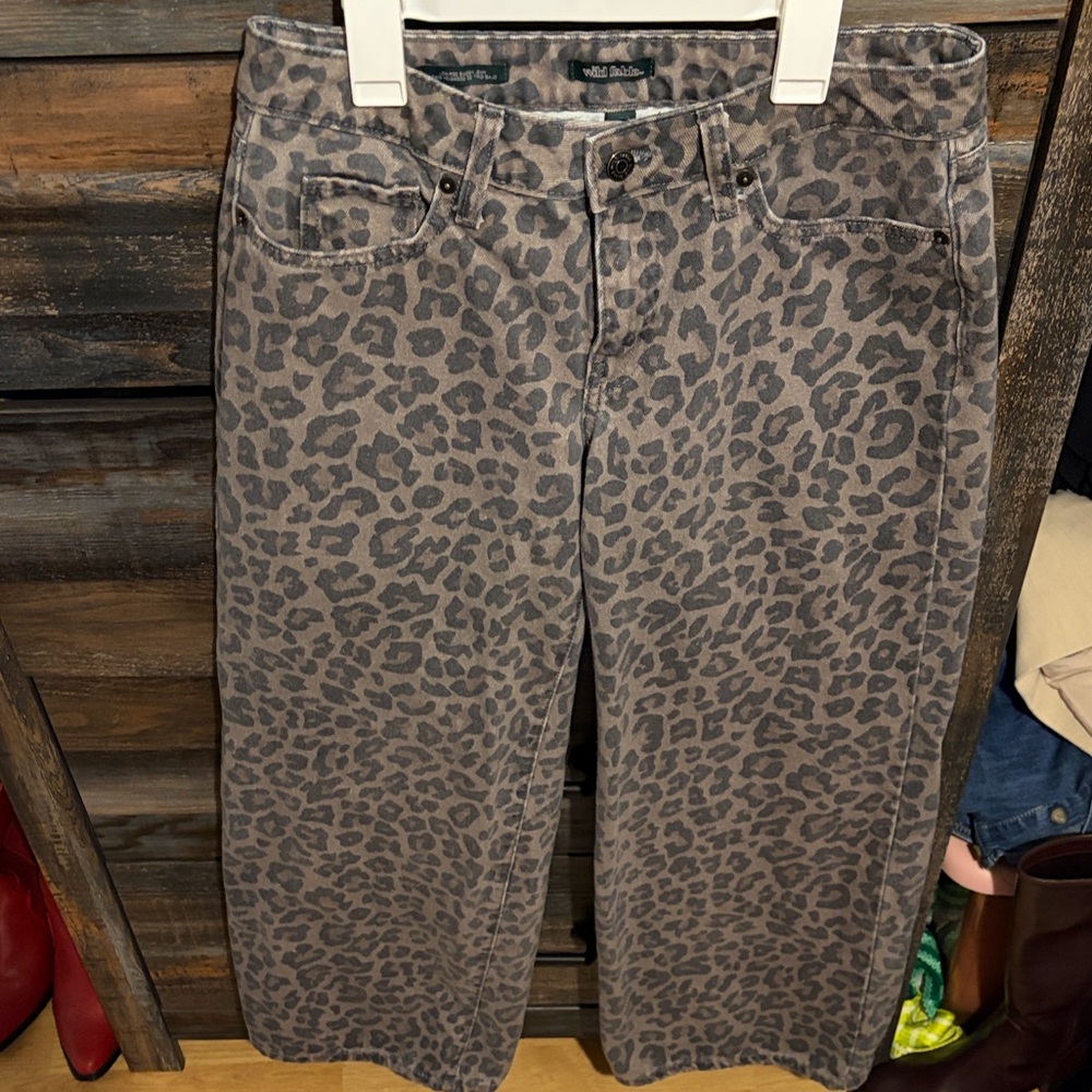 Like New Leopard Print Jeans